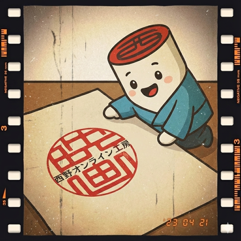 映画の日の印鑑　手書き文字