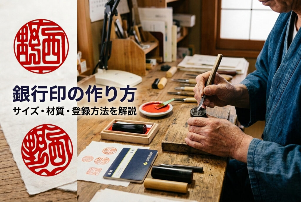 銀行印の作り方を解説｜サイズや材質の選び方と登録方法