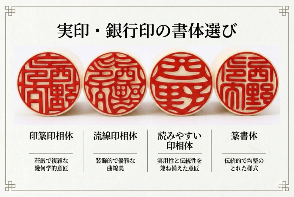 印鑑の書体 印相体と篆書体の違い