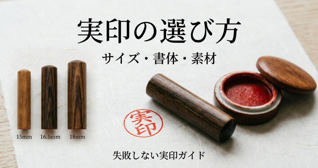 実印の選び方 サイズ 書体 素材