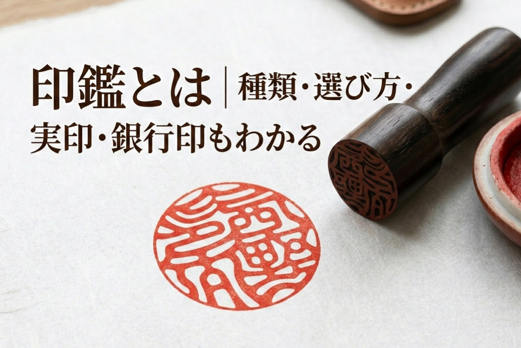 印鑑とは｜種類・選び方・実印・銀行印もわかる【印鑑の西野オンライン工房】