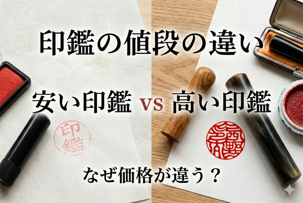 inkan-nedan-chigai.jpg | 西野工房|印鑑の専門情報コラム 印鑑の値段の違い 安い印鑑と高い印鑑の比較