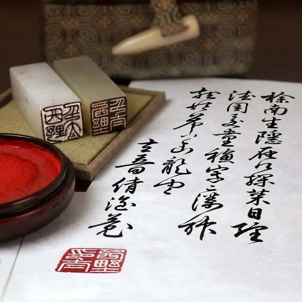 書道や作品制作に使う石の落款印