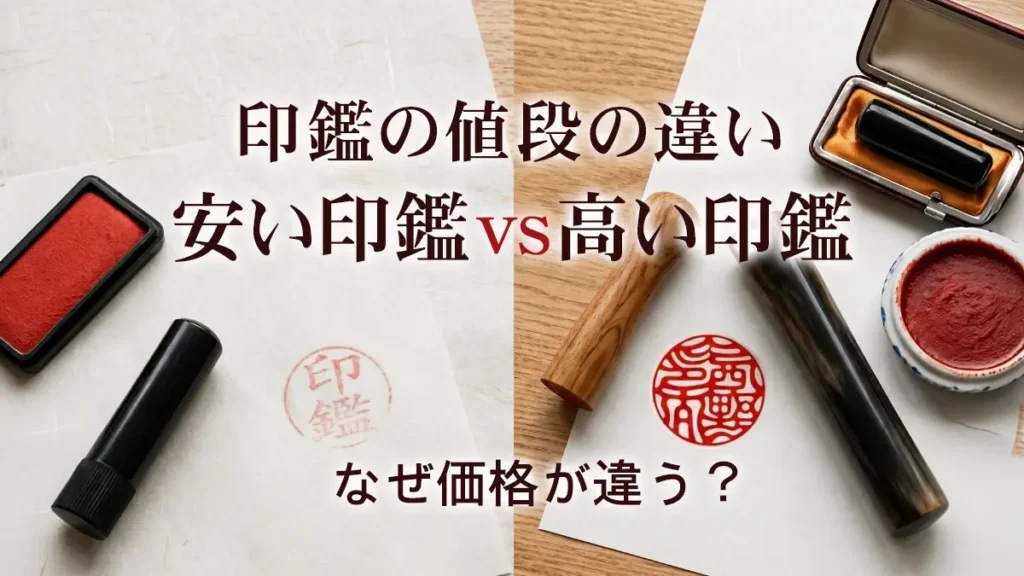 印鑑の値段の違い｜なぜ高い印鑑と安い印鑑があるのか