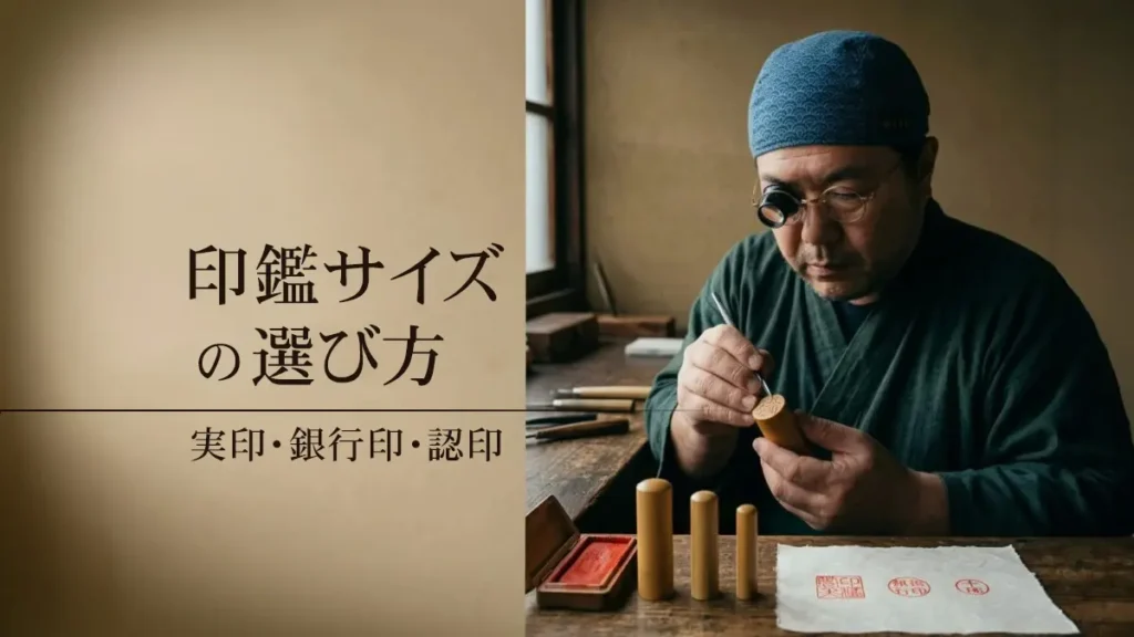 印鑑サイズの選び方を解説する印章職人｜実印・銀行印・認印の大きさ