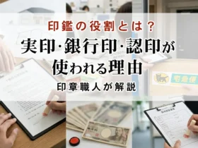 印鑑の役割とは？実印・銀行印・認印が使われる理由を印章職人が解説