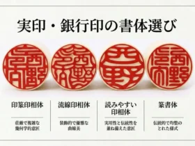 印鑑の書体一覧｜印相体・篆書体の違い