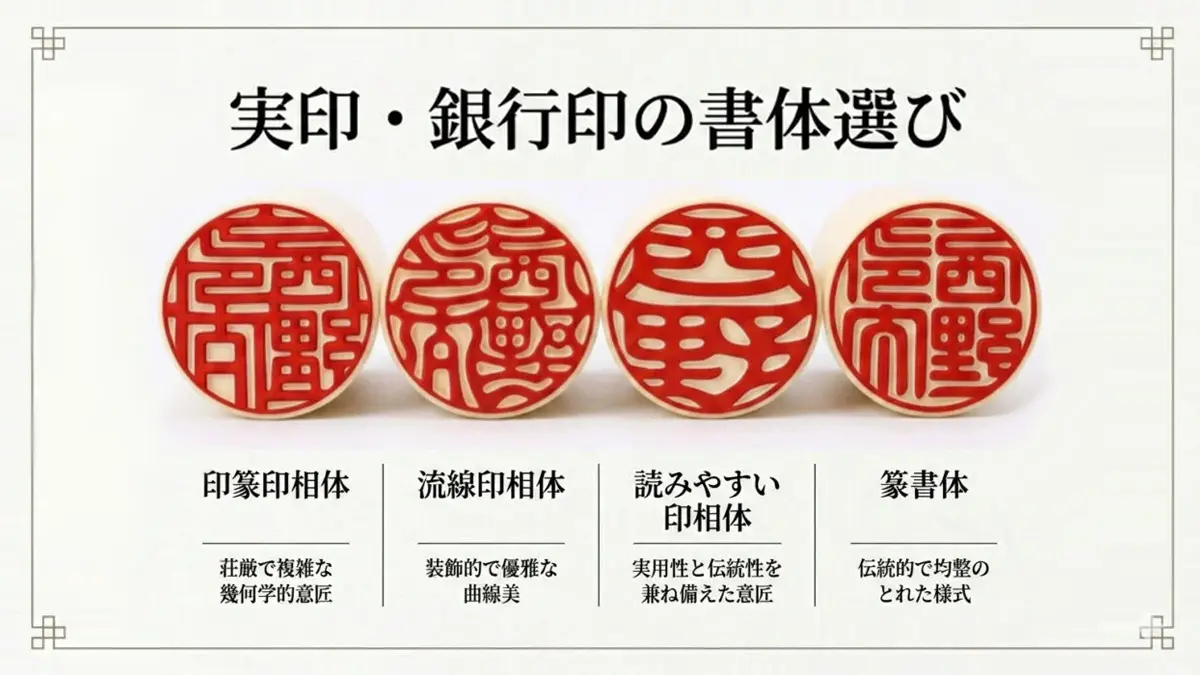 印鑑の書体一覧｜印相体と篆書体の違い・おすすめ書体 | 西野オンライン工房