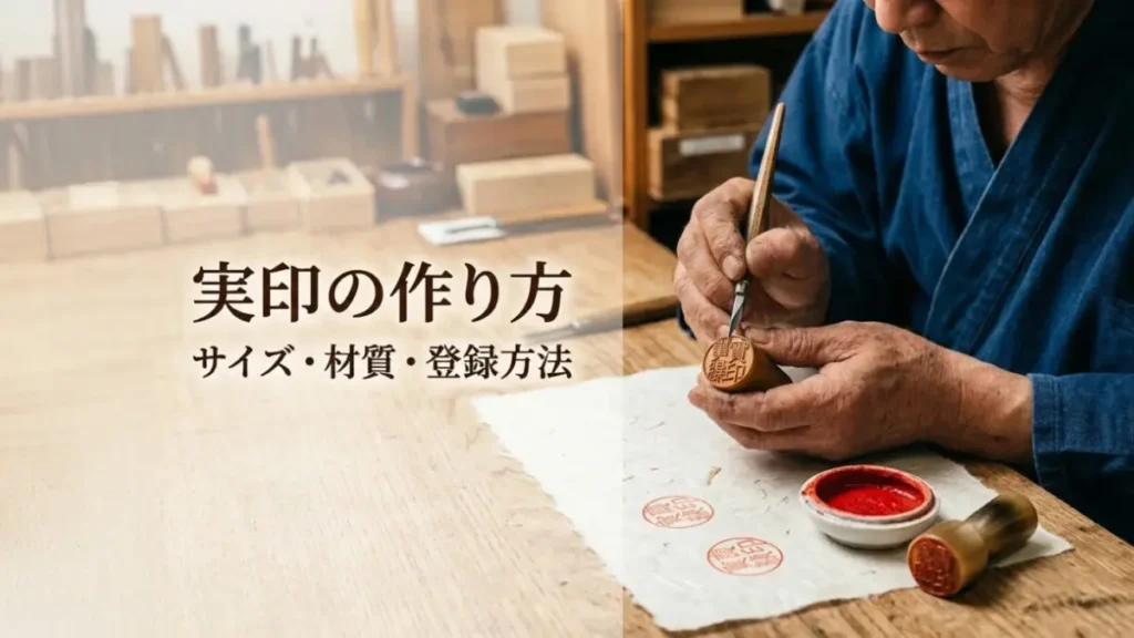 実印の作り方を解説する印章職人｜サイズや材質、印鑑登録のポイント