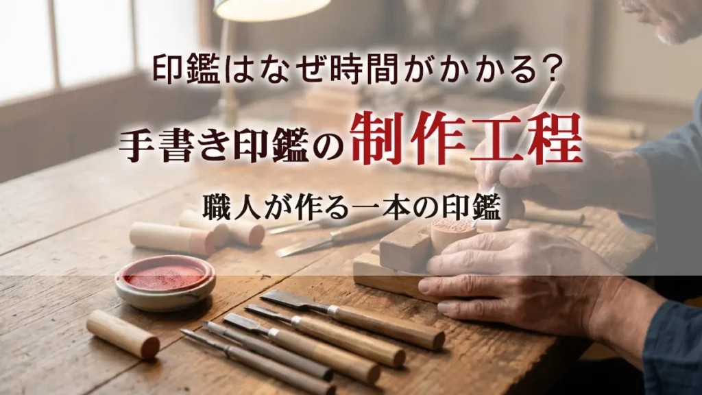 印鑑はなぜ時間がかかる？手書き印鑑の制作工程