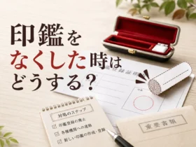 印鑑をなくした時はどうする？