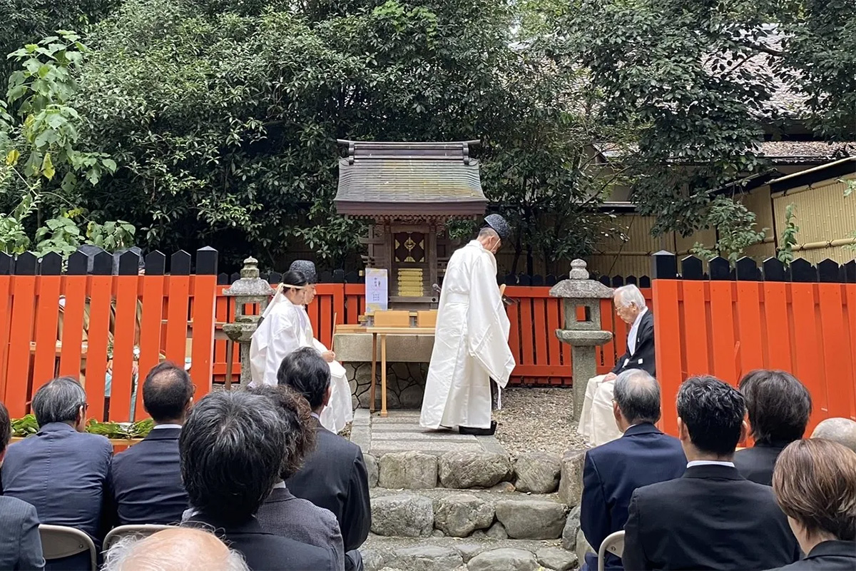 下鴨神社 印納社での印章祈願祭の様子,2024年 印鑑供養の儀式