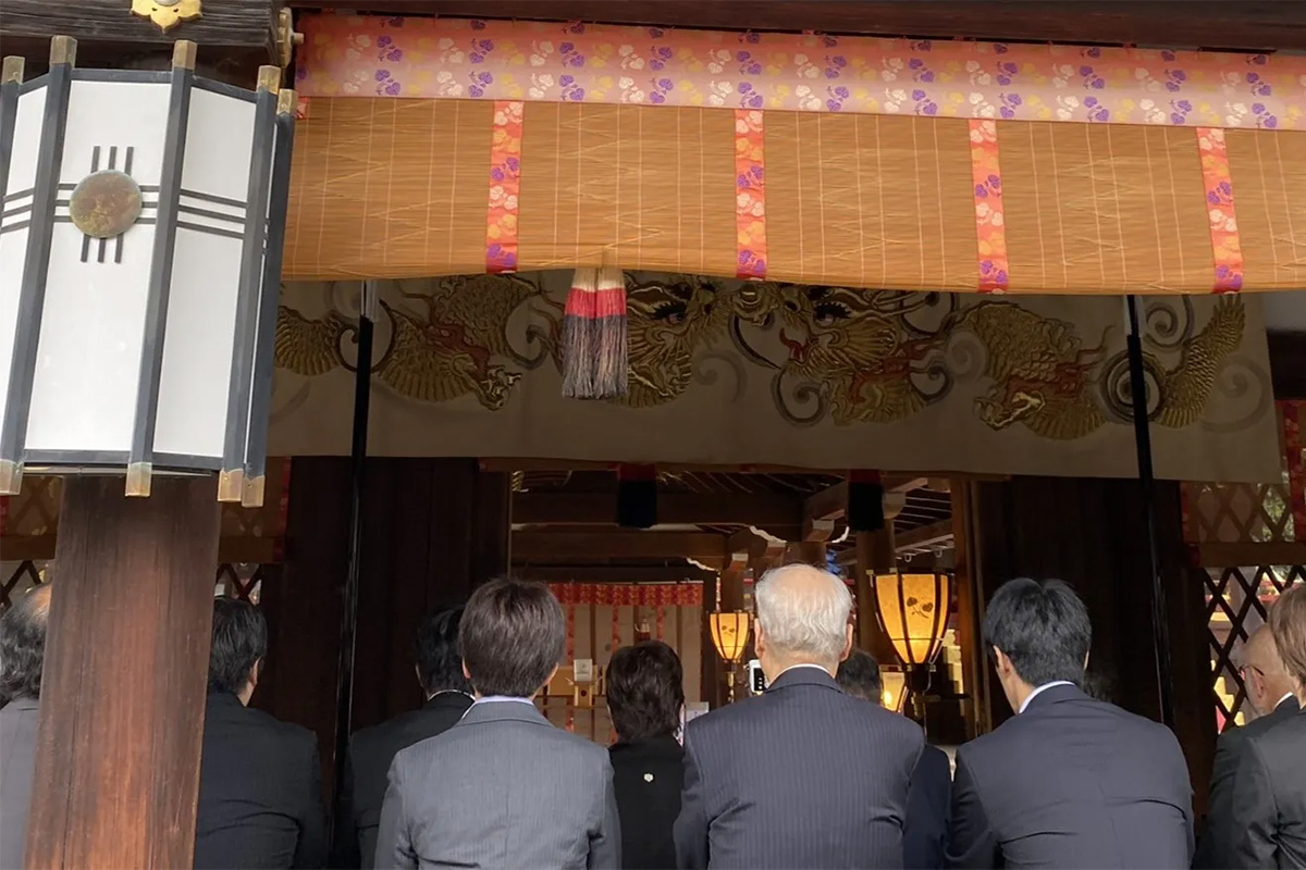 下鴨神社 本殿拝所での古印章のご祈祷,印章祈願祭 2024年 印鑑供養