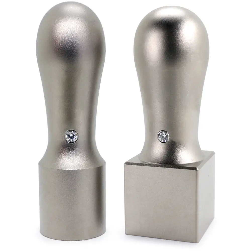 会社用印鑑２点セットシルバーチタン