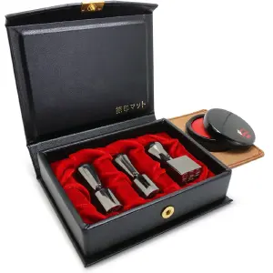 会社用印鑑 鏡面ブラックチタン