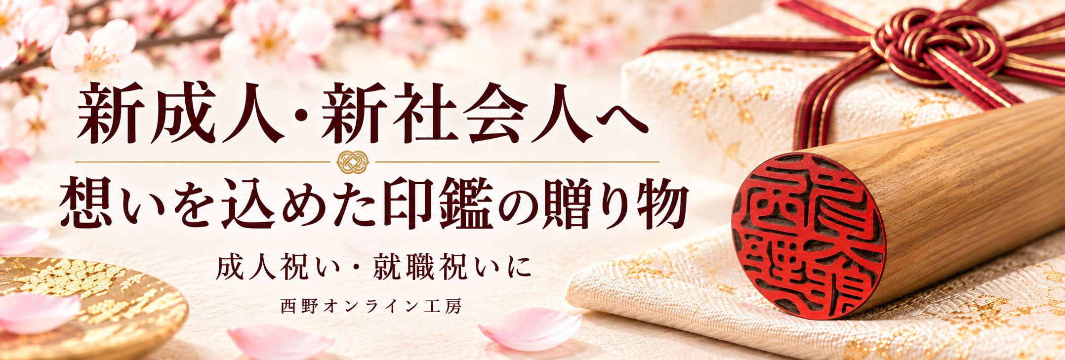 新成人・新社会人へ、想いを込めた印鑑の贈り物。成人祝い・就職祝いの印鑑特集|西野オンライン工房